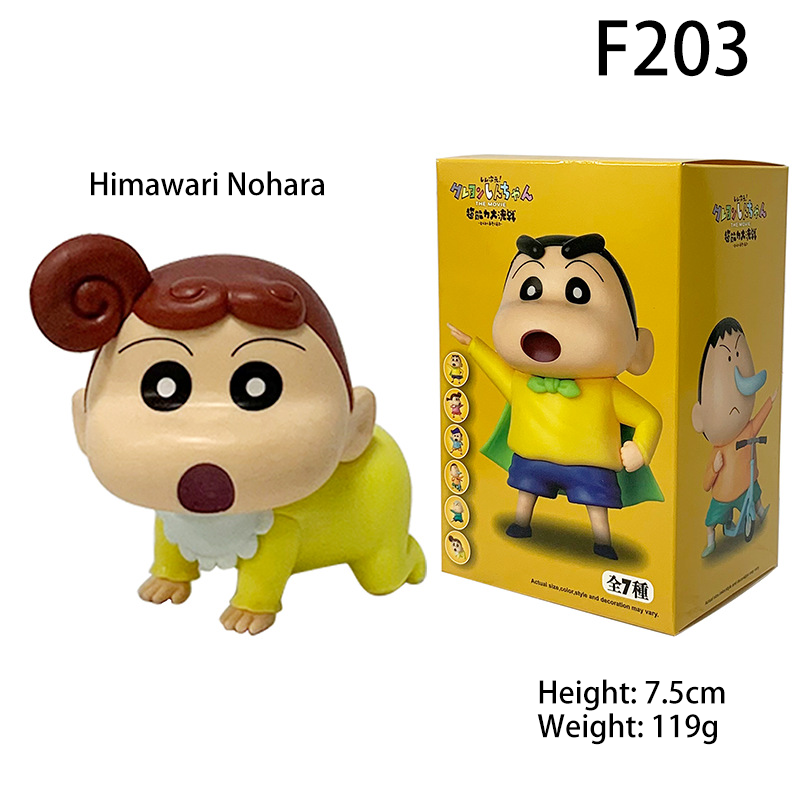 Crayon Shin-chan Action Figure Set Shinnosuke Himawari Masao Bochan Kazama Condoom Chibi Collectible Desk Toy