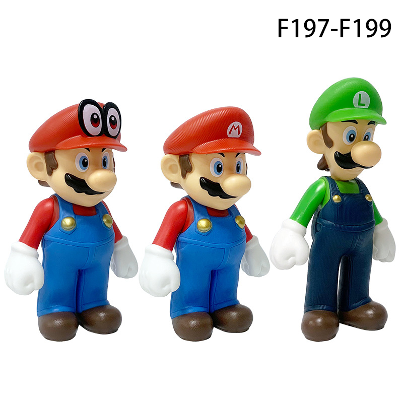 Super Mario 9-Inch Mario Luigi Action Figure Big Size Chibi Collectible Desk Toy Desktop Decor Game Model