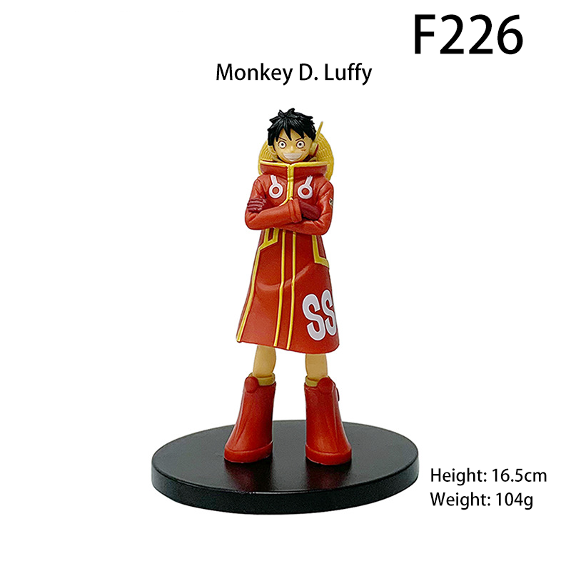 One Piece Figure Set Luffy & Nami Egghead Island Anime Chibi Collectible Desk Toy Figure Model