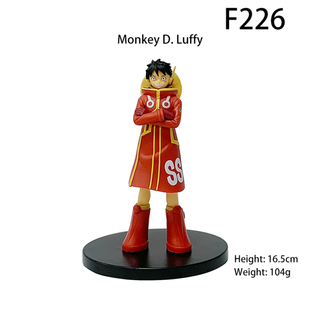 One Piece Figure Set Luffy &amp; Nami Egghead Island Anime Chibi Collectible Desk Toy Figure Model