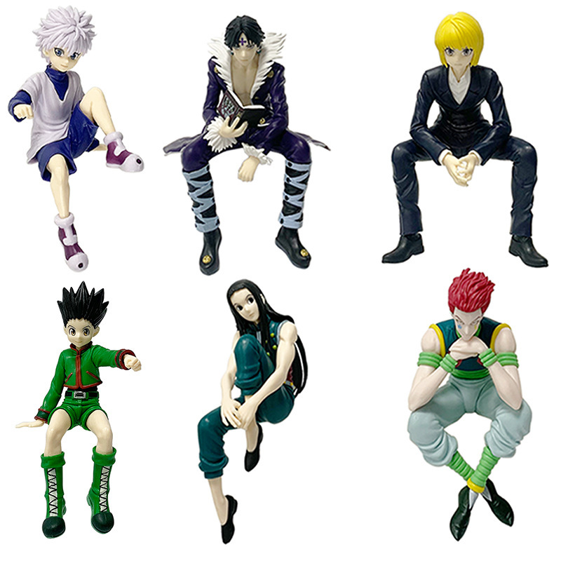 Hunter x Hunter Chibi Action Figurines Set Gon Killua Chrollo Kurapika Hisoka Illumi Anime Desk Car PC Decor Toy
