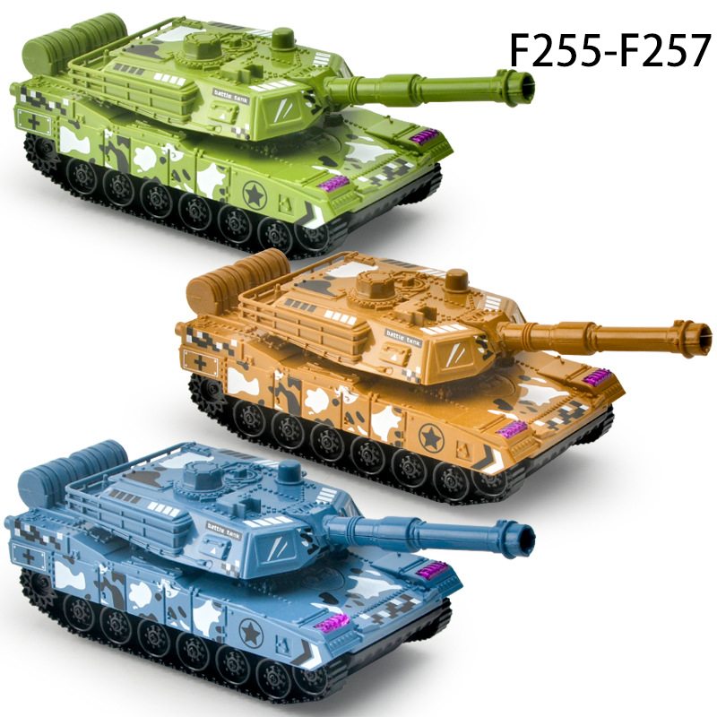 Inertia Tank Toy for Boys – No Battery Plastic Military Vehicle, Push-and-Go Action Car Toy for Kids Gift