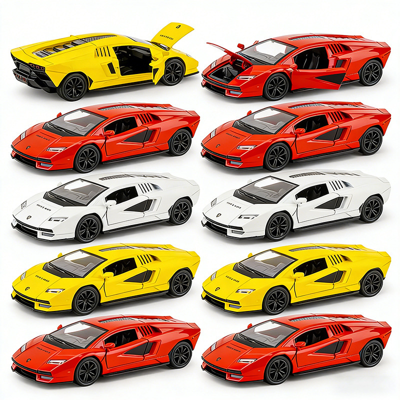 1:28 Scale Alloy Race Car Toy Pull Back Mini Sports Car Model Boys Toy Desktop Decoration Third-Party Product