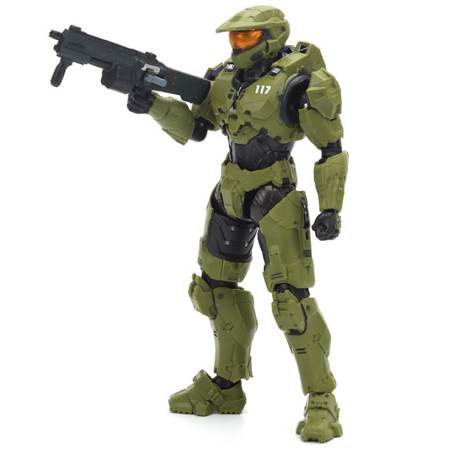Halo 5 Master Chief 1/12 Action Figure John-117 Poseable Collectible Model with Weapons Halo Series 12-Inch Figure