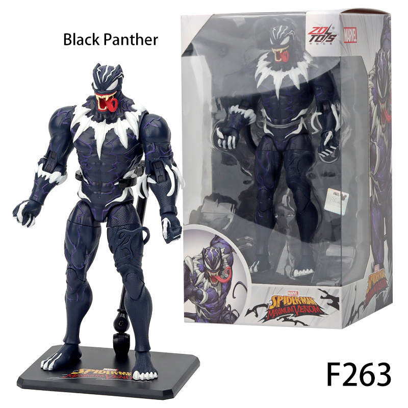 Marvel Venom Series Avengers Action Figures – Captain America, Black Panther, Iron Man, Thanos & Spider-Man Collectible Toys