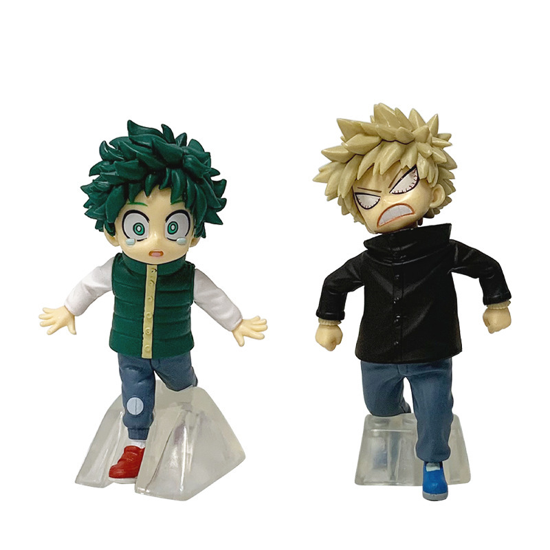 My Hero Academia Chibi Deku &amp; Young Bakugo 11cm PVC Action Figures Third Party Collectible Action Model Toys