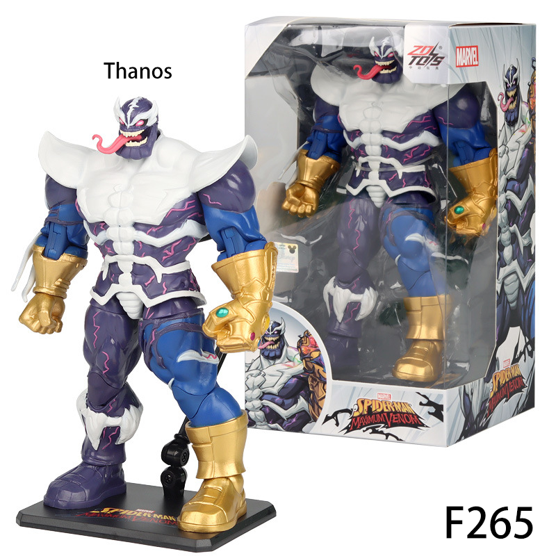 Marvel Venom Series Avengers Action Figures – Captain America, Black Panther, Iron Man, Thanos & Spider-Man Collectible Toys