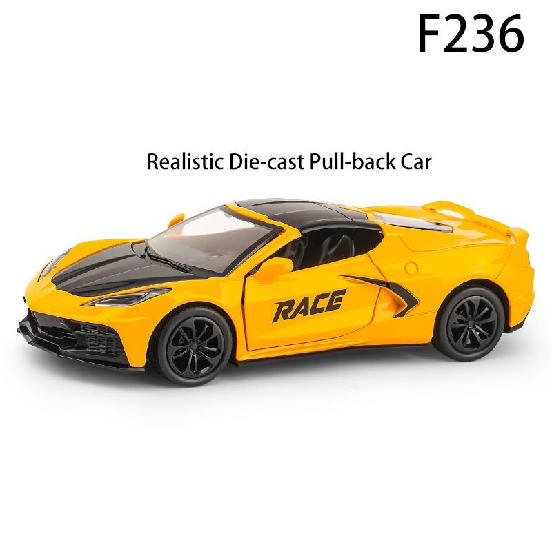 Alloy Race Car Toy Pull Back Racing Car Model Mini Sports Car RACE Edition Yellow Red Blue Mixed Boys Toy Third Party