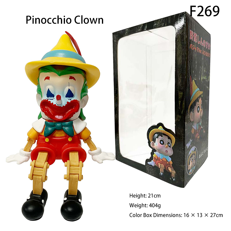 Crayon Shin-chan Pinocchio Shin Action Figure Trendy Shinnosuke Car Dashboard Toy Poseable Collectible Mode