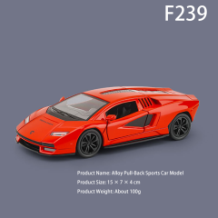 1:28 Scale Alloy Race Car Toy Pull Back Mini Sports Car Model Boys Toy Desktop Decoration Third-Party Product