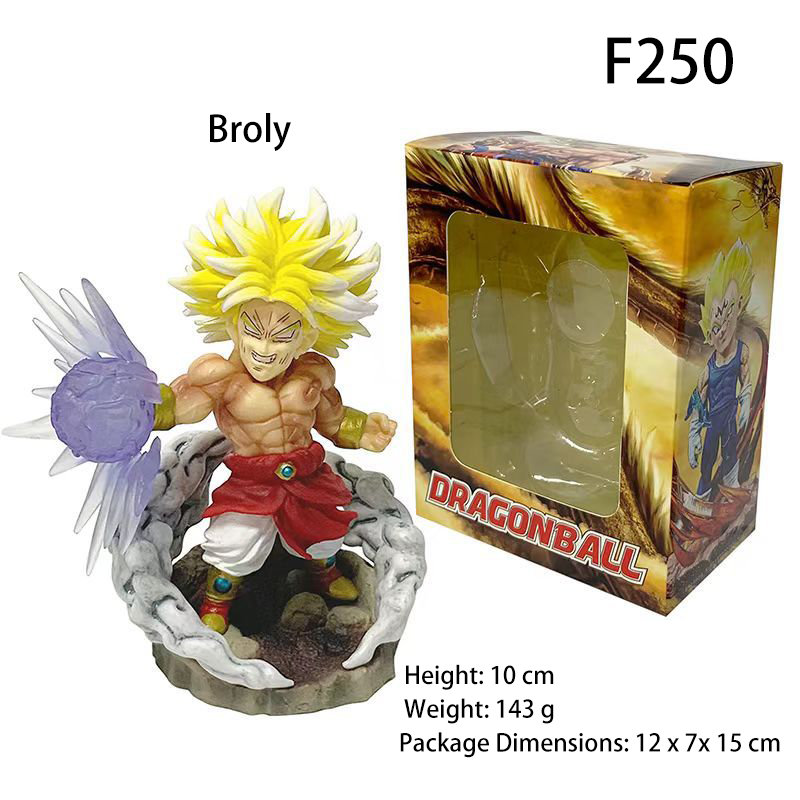 Dragon Ball Q Version Super Saiyan Figures Goku Vegeta & Broly Anime PVC Collectible Third-Party Action Models