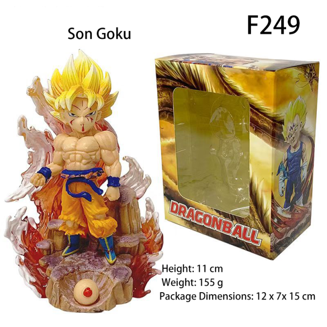 Dragon Ball Q Version Super Saiyan Figures Goku Vegeta &amp; Broly Anime PVC Collectible Third-Party Action Models