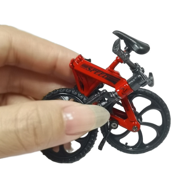 1：18 Finger BMX Bike Toy DIY Foldable Mini Bicycle Model, Creative Assembly Desk Decor, Trick Bike Toy Gift for Kids & Adults