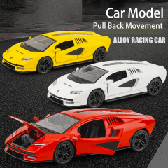 1:28 Scale Alloy Race Car Toy Pull Back Mini Sports Car Model Boys Toy Desktop Decoration Third-Party Product