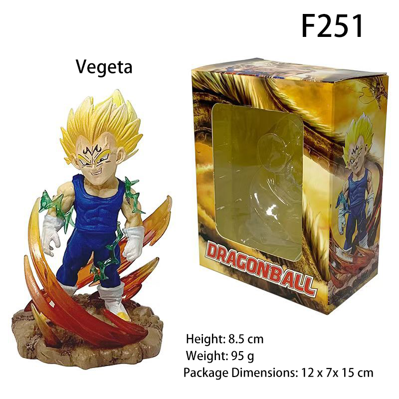 Dragon Ball Q Version Super Saiyan Figures Goku Vegeta & Broly Anime PVC Collectible Third-Party Action Models