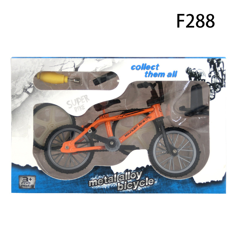 Mini Alloy Finger Bicycle Retro Double-Bar Bike Model 1:24 DIY Assemble Toy with Spare Tire Desk Display Collectible