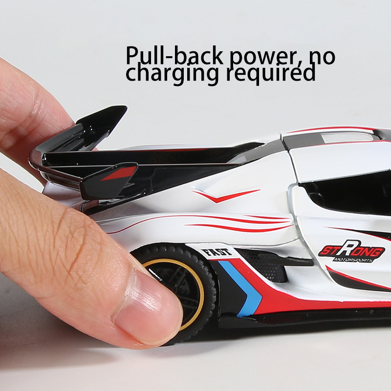 1:32 Koenigsegg Jesko Track Version Diecast Model Car Alloy Pull Back Toy with Light Sound Supercar Collectible Display