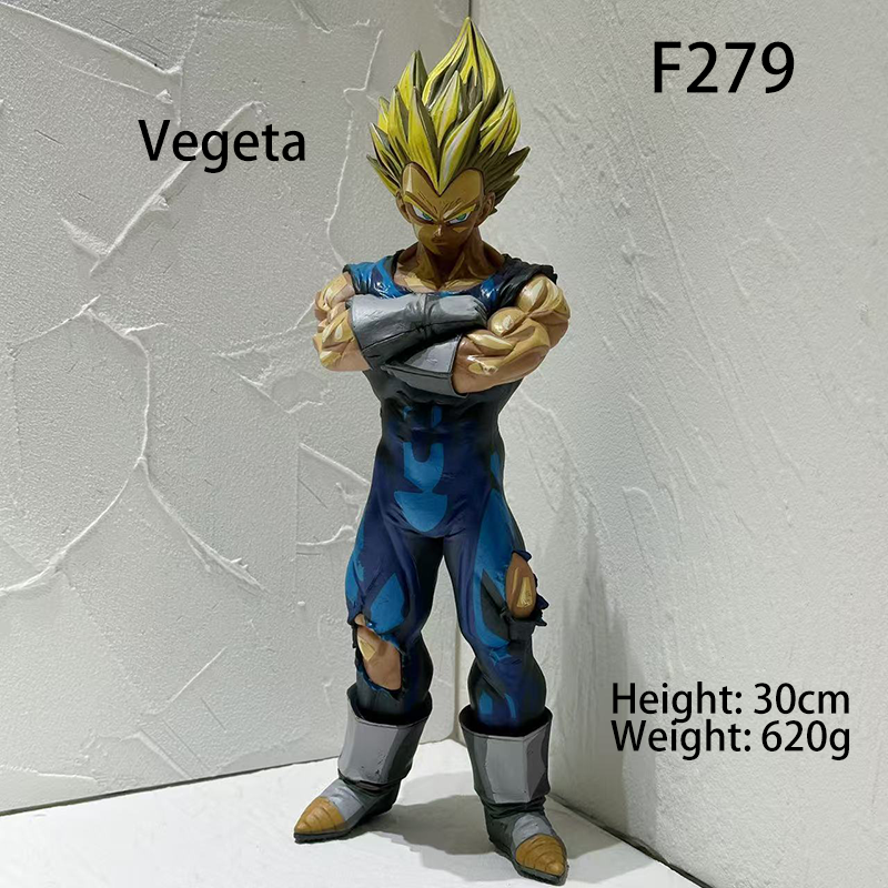 30cm Super Saiyan Goku & Vegeta Manga Color Anime Figure – Goku Holding Gohan Father-Son Statue Collectible (Unofficial)