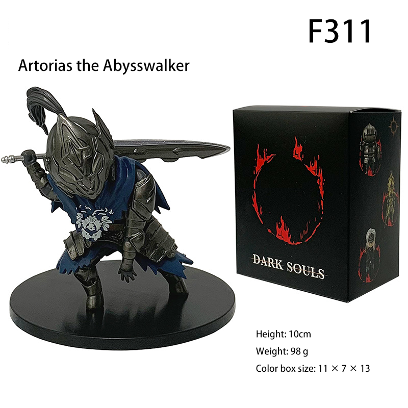 Dark Souls Solaire Fire Keeper Knight Artorias Mini Figures Collectible Set Game Character Statue Display Model Gift Decor