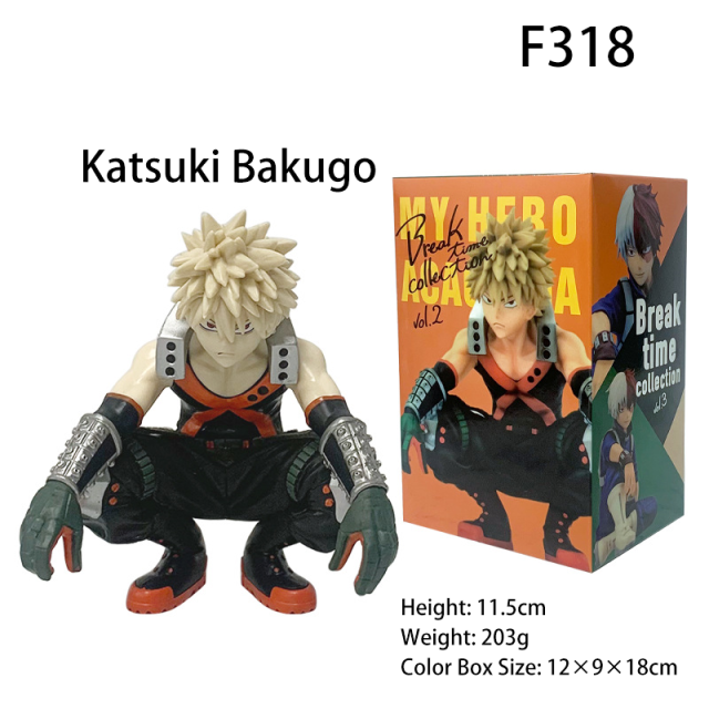 My Hero Academia Sitting Pose Figure Bakugo Midoriya Todoroki Froppy Anime Collectible Statue Third-Party Produced Display Toy