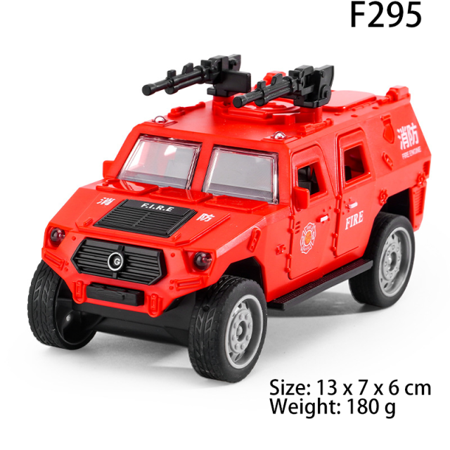 Kids Pull-Back Inertia Armored Vehicle Toy Car Model Simulation Educational Toy for Boys Children Gift Opening Doors