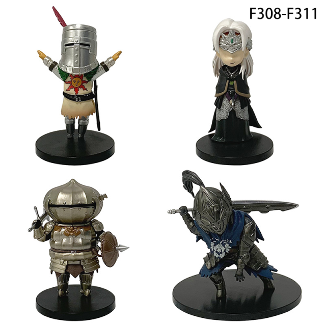 Dark Souls Solaire Fire Keeper Knight Artorias Mini Figures Collectible Set Game Character Statue Display Model Gift Decor