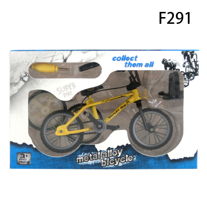 Mini Alloy Finger Bicycle Retro Double-Bar Bike Model 1:24 DIY Assemble Toy with Spare Tire Desk Display Collectible