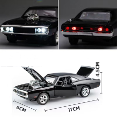 1:32 Scale 1970 Dodge Charger Model Car Pull-Back Diecast Alloy Fast & Furious Style Collectible Vehicle Simulation Model (Third-Party)