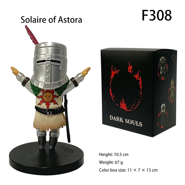 Dark Souls Solaire Fire Keeper Knight Artorias Mini Figures Collectible Set Game Character Statue Display Model Gift Decor