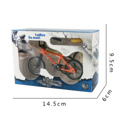 Mini Alloy Finger Bicycle Retro Double-Bar Bike Model 1:24 DIY Assemble Toy with Spare Tire Desk Display Collectible