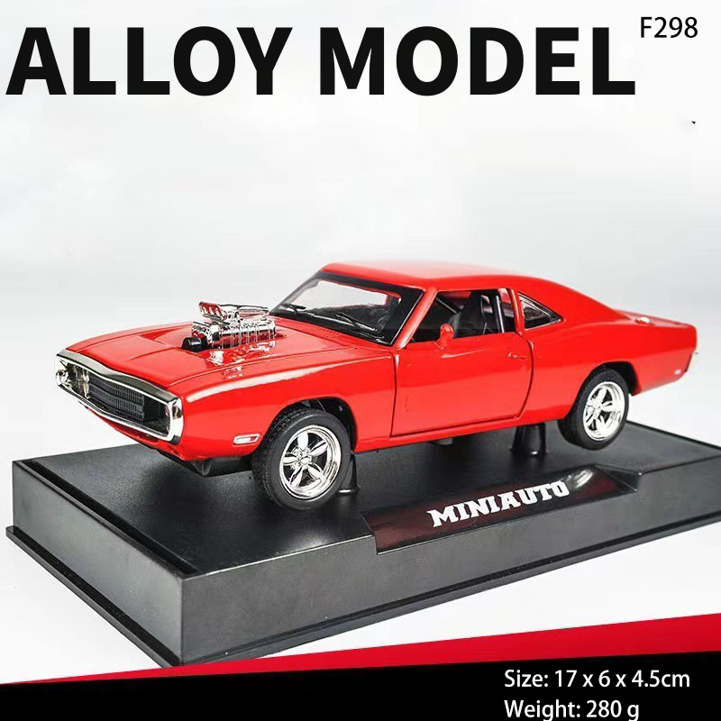 1:32 Scale 1970 Dodge Charger Model Car Pull-Back Diecast Alloy Fast & Furious Style Collectible Vehicle Simulation Model (Third-Party)