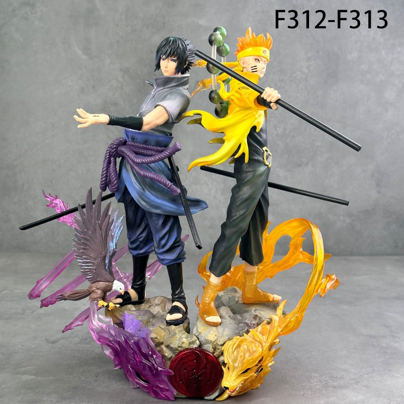 Naruto Six Paths Sage Mode Naruto & Sasuke PVC Statue 31cm Studio Style Collectible Figure (Unofficial Fan-Made)