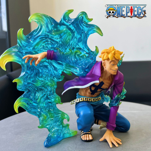 One Piece Marco the Phoenix 19cm Squatting Pose Figure Anime Collectible Statue Desk Display Model Figure Third-Party Manufactured