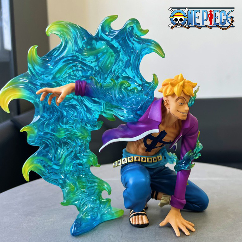 One Piece Marco the Phoenix 19cm Squatting Pose Figure Anime Collectible Statue Desk Display Model Figure Third-Party Manufactured