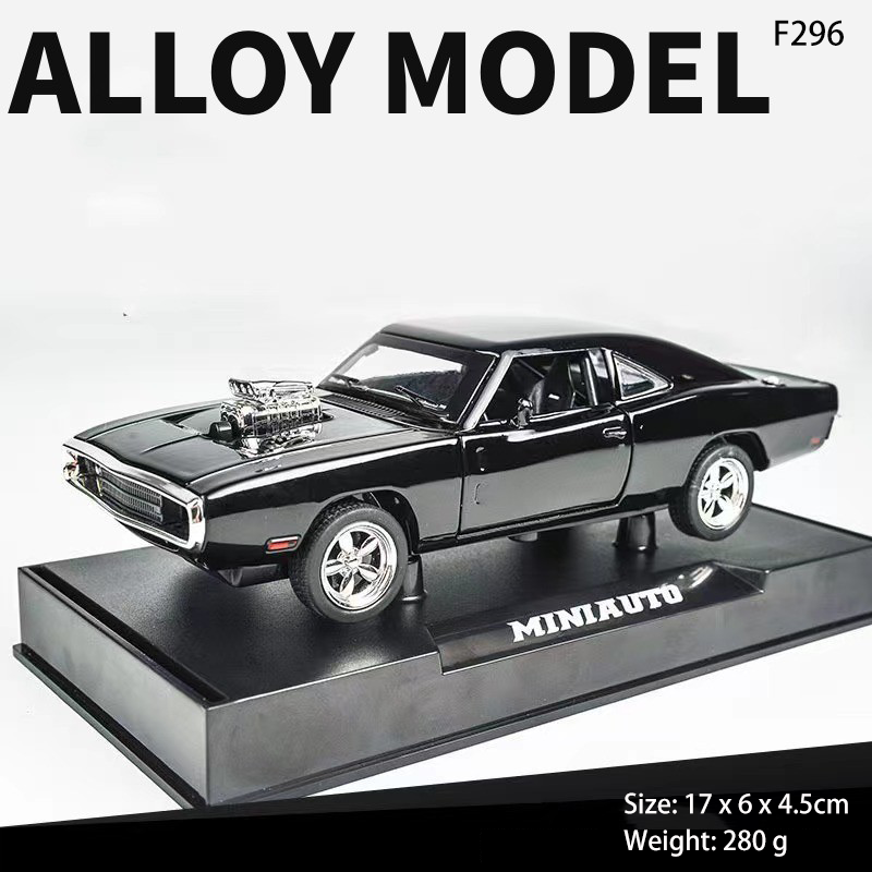 1:32 Scale 1970 Dodge Charger Model Car Pull-Back Diecast Alloy Fast & Furious Style Collectible Vehicle Simulation Model (Third-Party)