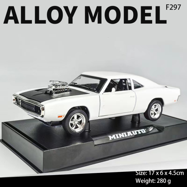 1:32 Scale 1970 Dodge Charger Model Car Pull-Back Diecast Alloy Fast & Furious Style Collectible Vehicle Simulation Model (Third-Party)