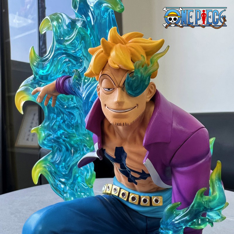One Piece Marco the Phoenix 19cm Squatting Pose Figure Anime Collectible Statue Desk Display Model Figure Third-Party Manufactured