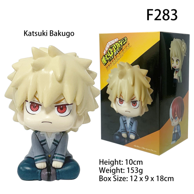 Chibi My Hero Academia Izuku Midoriya Bakugo Todoroki Dabi Figure Set Anime Q Version Collectible Desk Statue (Unofficial)