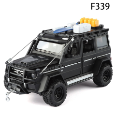 1:24 G550 Modified Diecast Off-Road Car Model Alloy Pull Back with Light Sound Collectible Vehicle Toy Display