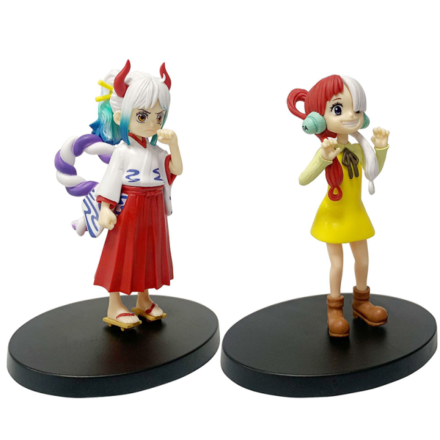 One Piece Childhood Yamato Uta Action Figure Set Anime PVC Collectible Statue Model Desk Display Ornament Toy Gift