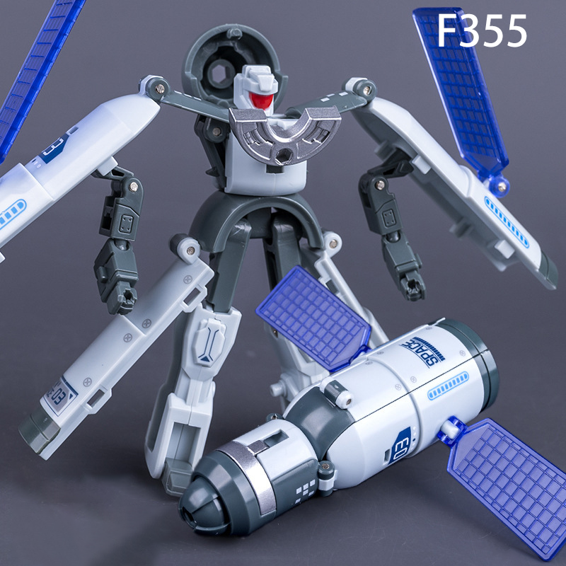 Kids Transforming Robot Toy 6-in-1 Space Shuttle Car Mecha Model Assembly Action Figure Gift for Boys Collectible