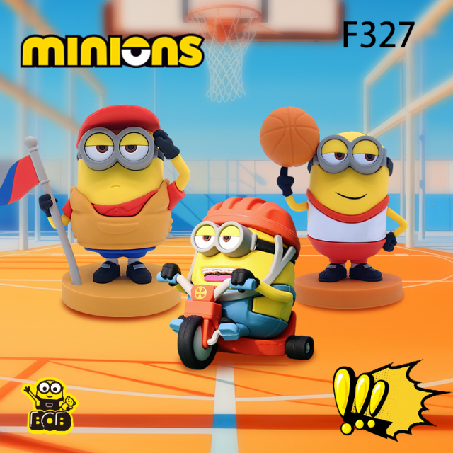 Despicable Me 4 Minions Fitness Workout Action Figure Collectible Toy Model Minion Gym Pose Desk Display Figurine Gift