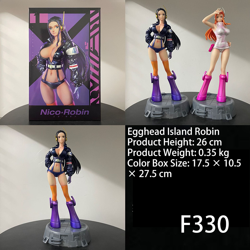 One Piece Egghead Island Nami Robin Anime Figure 2D Style Beautiful Girl PVC Model Collectible Statue Display Ornament