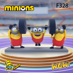 Despicable Me 4 Minions Fitness Workout Action Figure Collectible Toy Model Minion Gym Pose Desk Display Figurine Gift