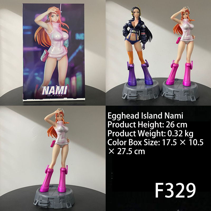 One Piece Egghead Island Nami Robin Anime Figure 2D Style Beautiful Girl PVC Model Collectible Statue Display Ornament