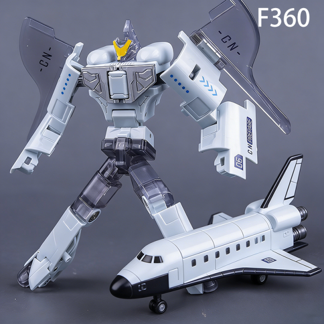 Kids Transforming Robot Toy 6-in-1 Space Shuttle Car Mecha Model Assembly Action Figure Gift for Boys Collectible