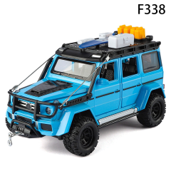 1:24 G550 Modified Diecast Off-Road Car Model Alloy Pull Back with Light Sound Collectible Vehicle Toy Display