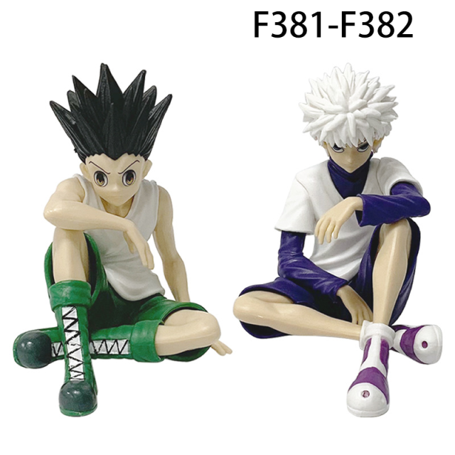 Anime Boy Sitting Figure Duo Style Hunter Inspired Desk Decoration 11cm PVC Collectible Model Fan Gift