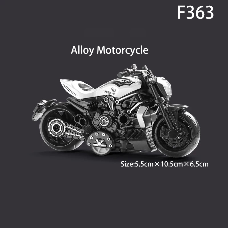 Alloy Pull Back Motorcycle Toy 1:36 Scale Diecast Motorbike Model for Boys Kids Educational Toy Gift