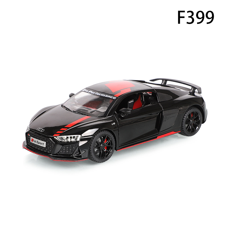 1:24 Alloy Sports Car Model R8 V10 Diecast Toy Car Realistic Metal Vehicle Model for Kids Collectible Display Gift